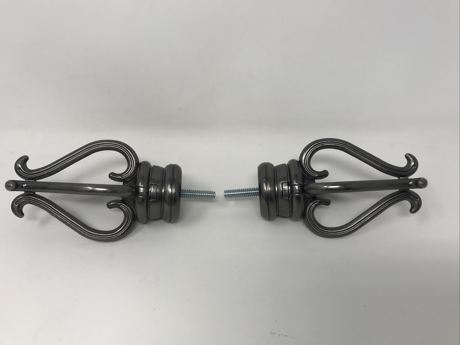 Cambria Premier Florentine 4” Finials Graphite Grey Set of 2 Metal Display Model