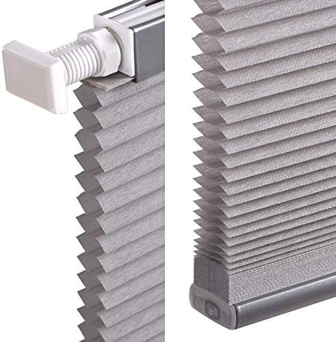 LazBlinds Cordless Cellular Shades, Light Filtering, 30” W x 64” H, Dove Grey