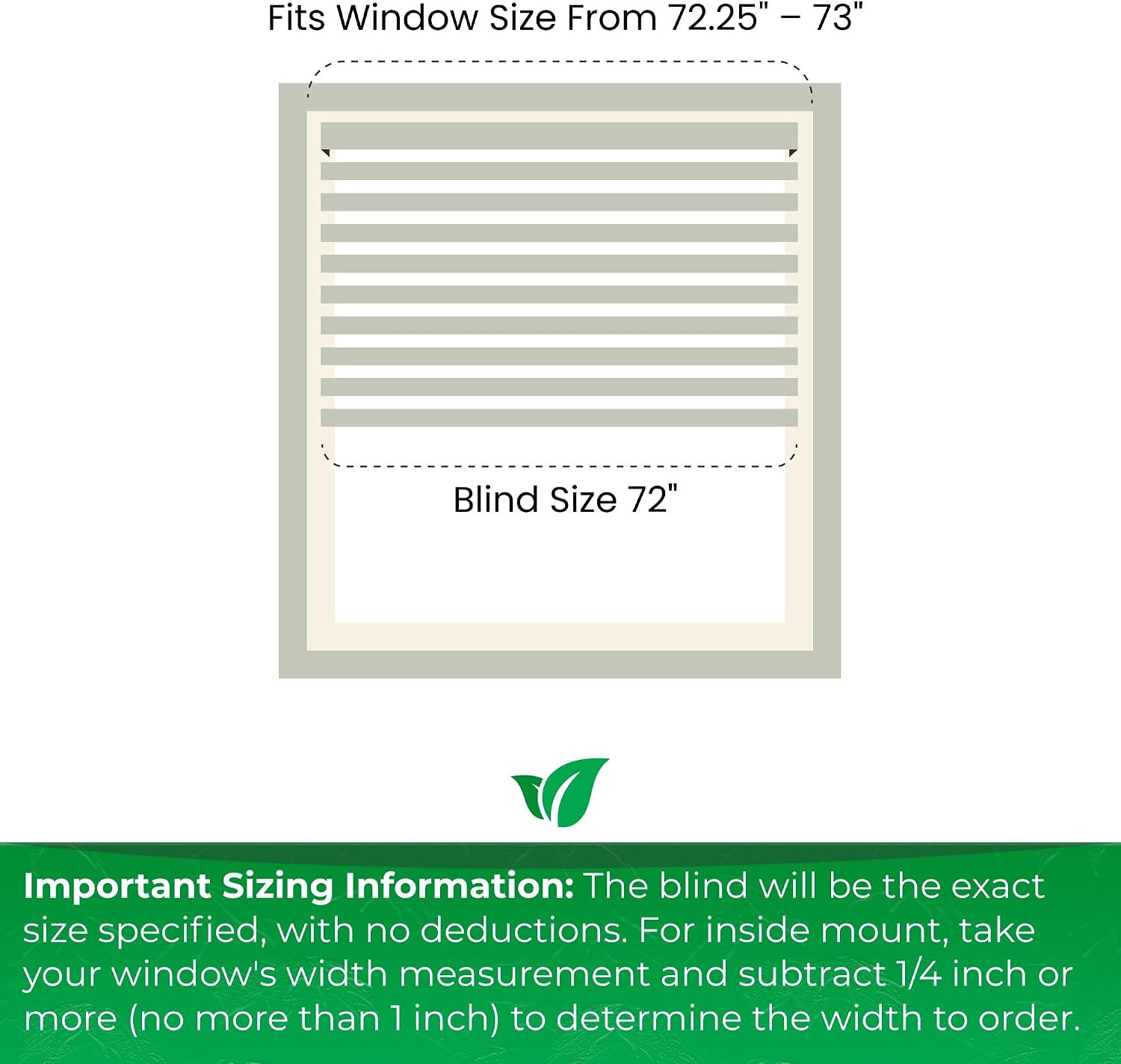 Cordless White 1” Light Filtering Mini Blinds 72” W X 60” H Window Blinds for Ho