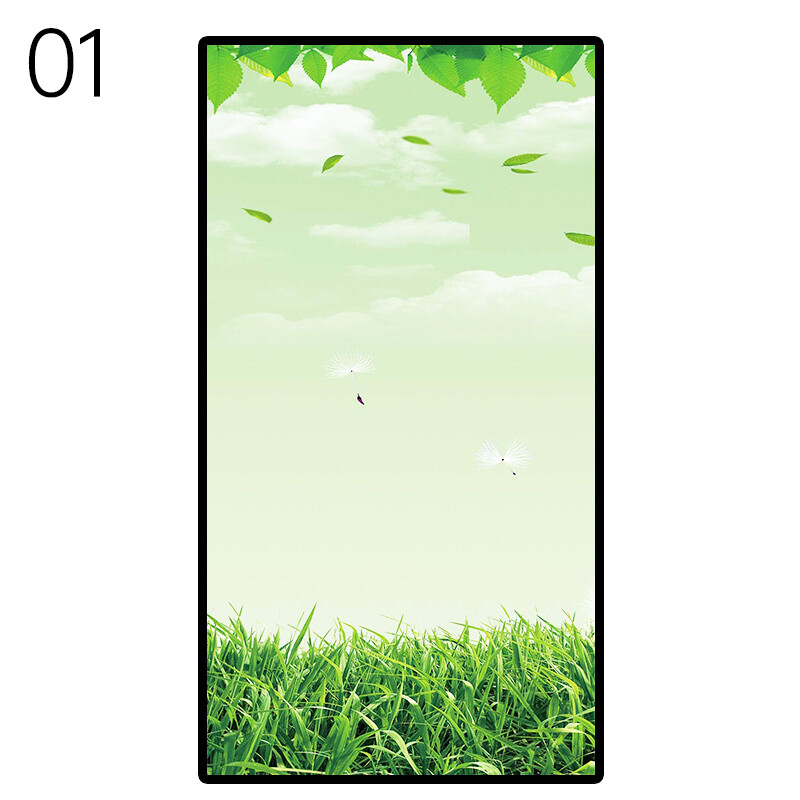 Landscape Pattern Glass Window Decoration Film PVC Frosted Sliding Door Film NEW