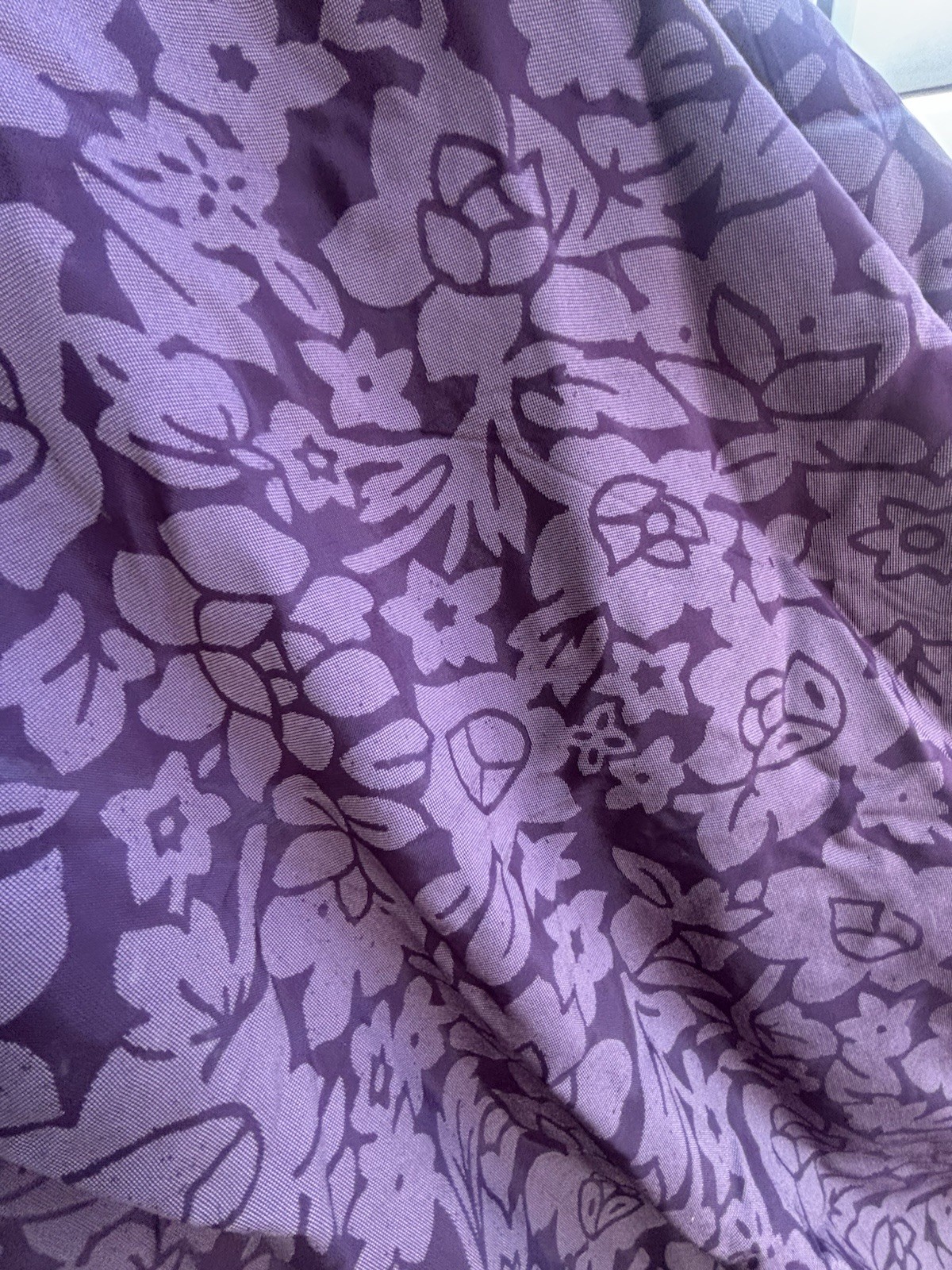 (3) 90’s Burnout Velvet Draping Swags Plum Window Scarf Floral Moody Witchy Boho