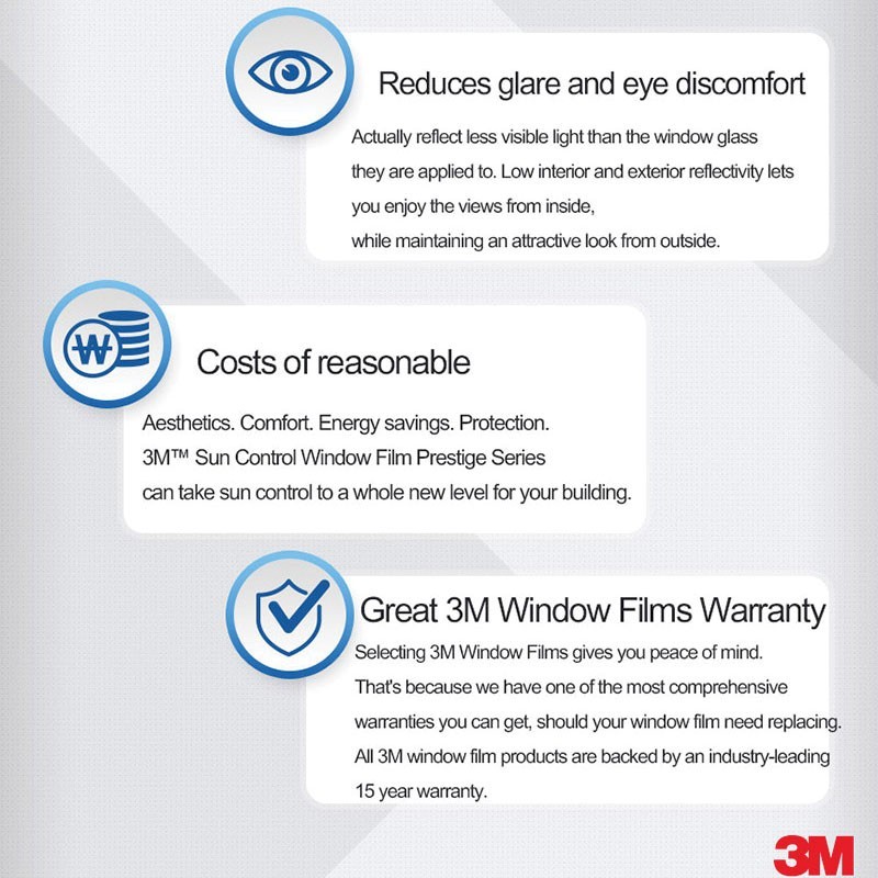 3M Window Tint Film Sun Control UV Protect Energy Saving PR-70 60 in X 100 ft