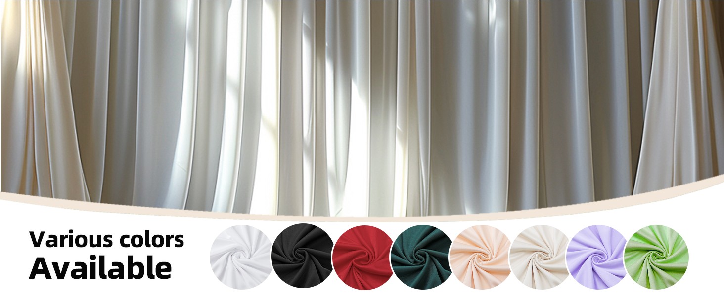 20x10ft Wrinkle Ivory Backdrop Curtain for Parties Soft Fabric Drapes Wedding