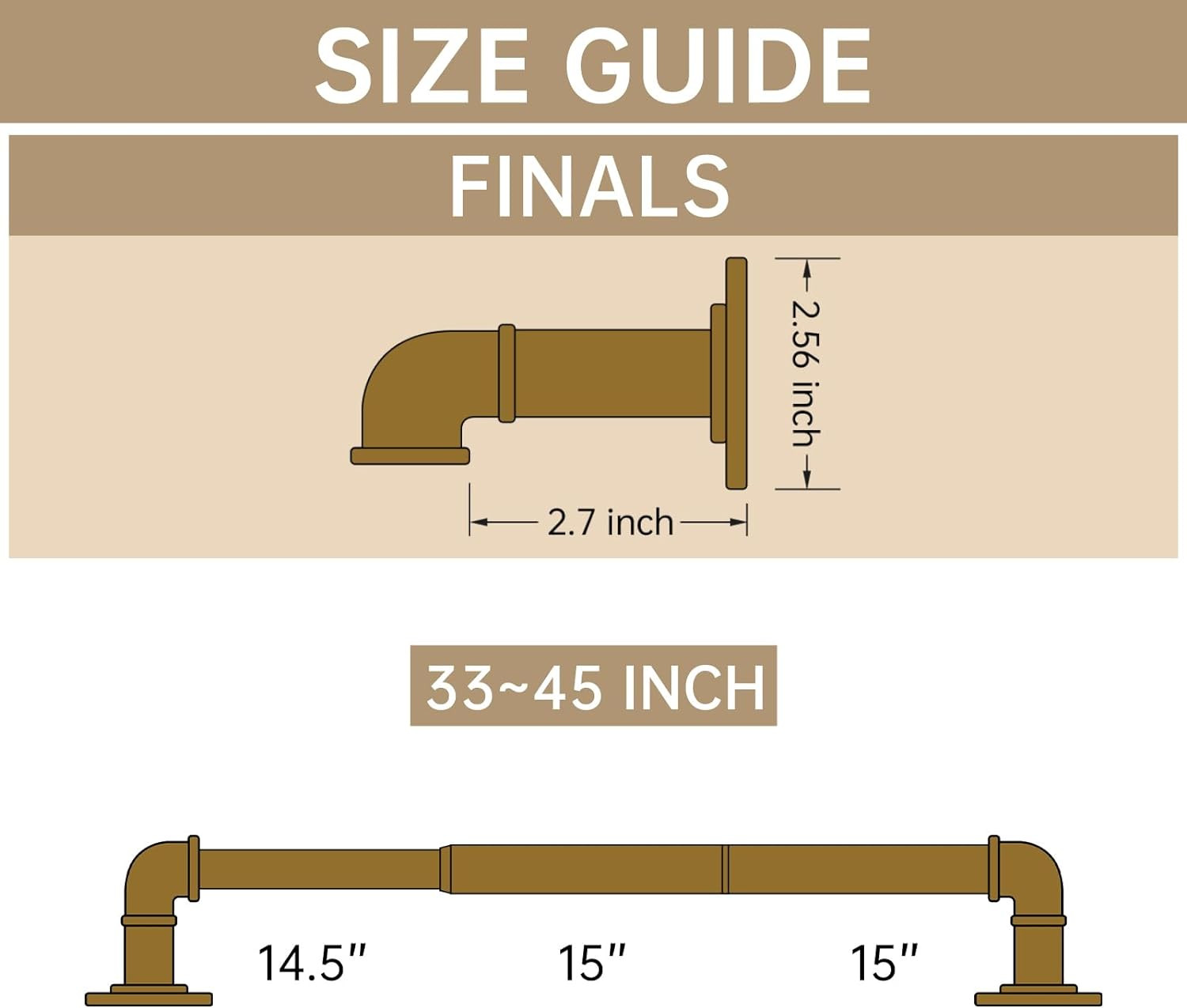 Industrial Curtain Rods for Windows 28 to 48 Inches, Blackout Wrap around Cur…