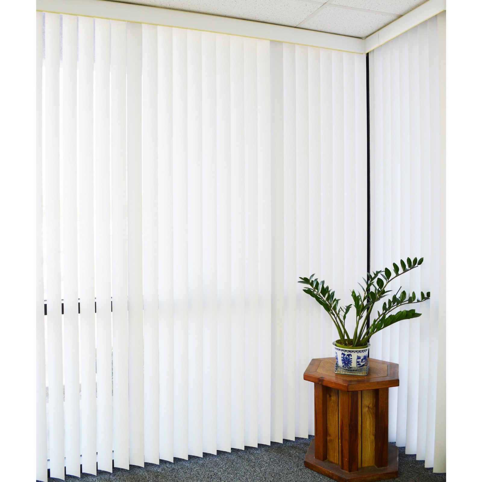 DALIX PVC Vertical Blind Replacement Slats Curved Smooth White 98.5 x 3.5 (20…