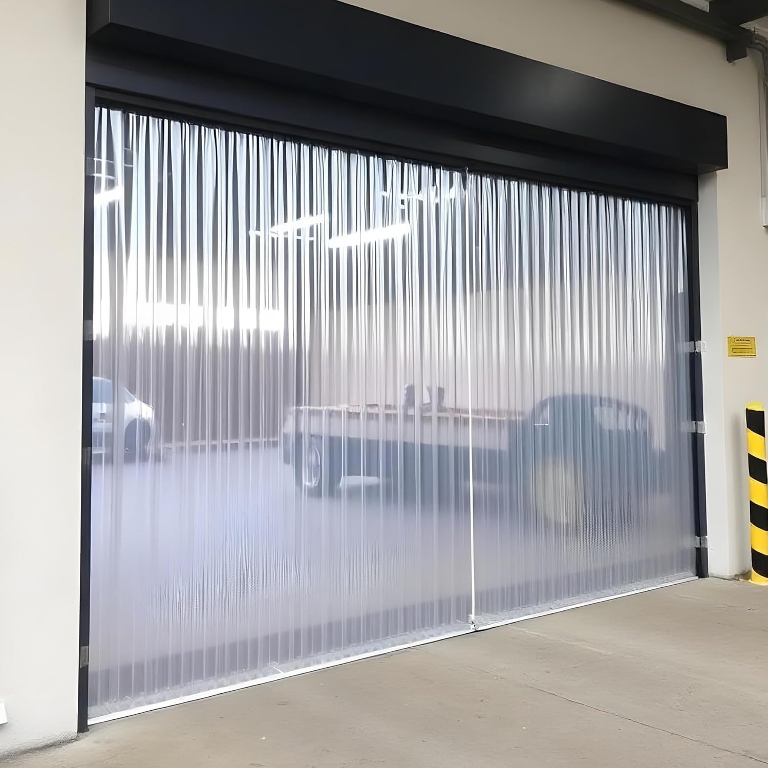 Plastic Vinyl Strip Door Curtain Clear Ribbed PVC Curtain Bulk Roll