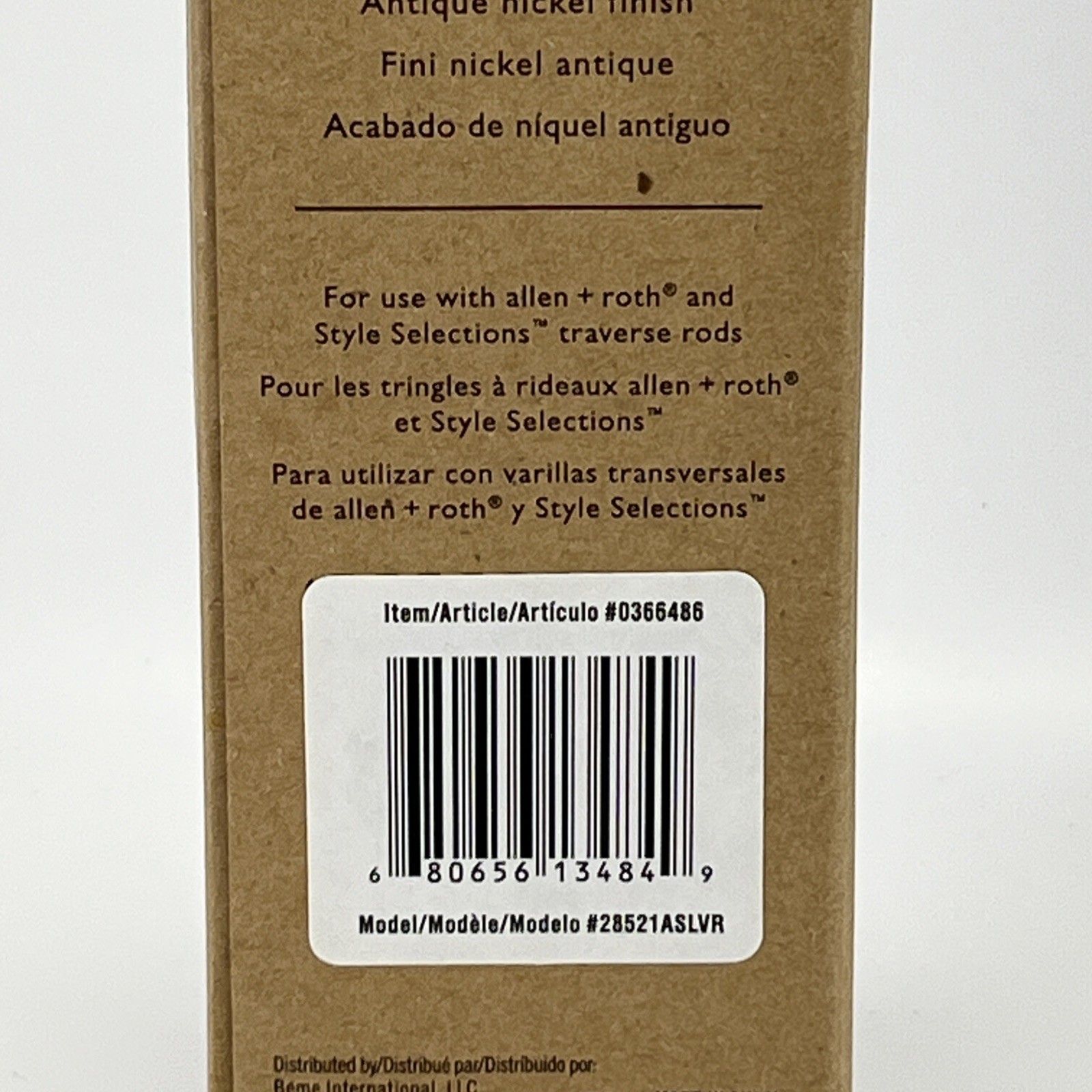 Allen Roth Roller Clips Curtain Window Traverse Rod 10-Count Nickel Finish