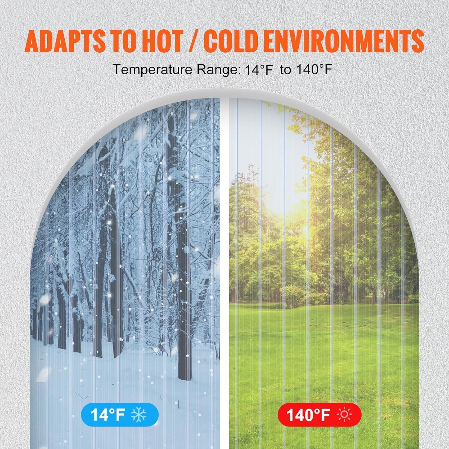 Durable 150′ x 8” PVC Strip Curtain – Ideal for Commercial Freezers & Pet Doors