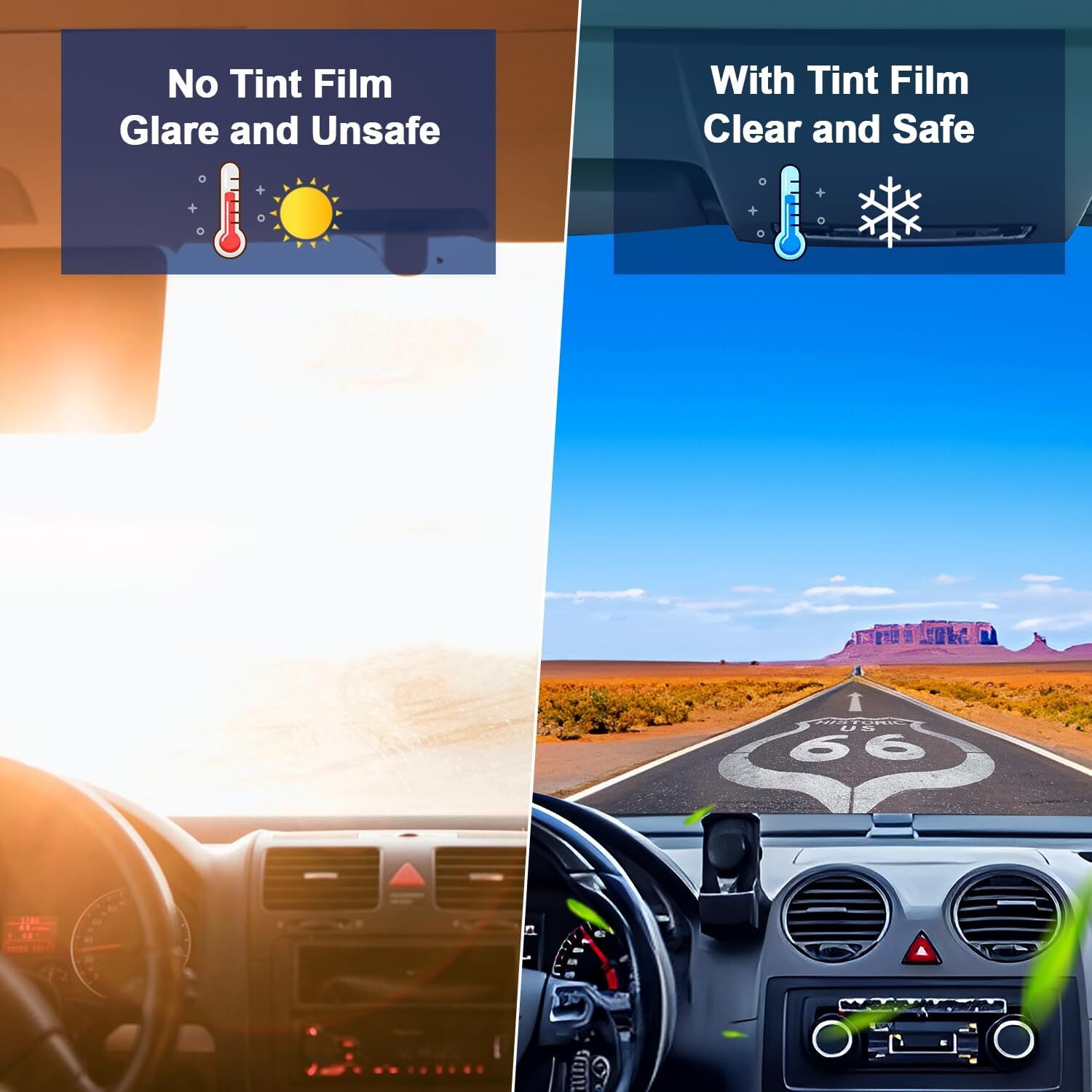 Car 5％ 15% 25% 35% VL Sun Visor Strip Tint Film Front Glass Windshield Anti-UV