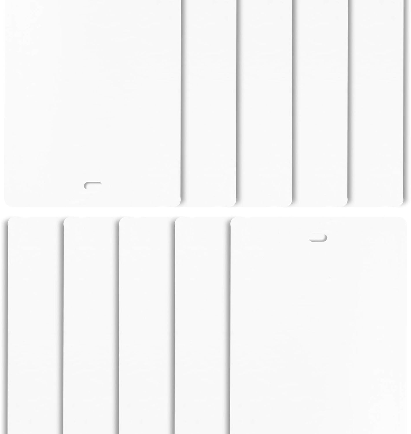 PVC Vertical Blind Replacement Slats Curved Smooth 94.5 Length 10, White