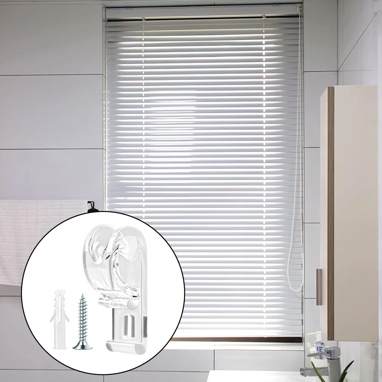 8 Pcs Roller Shade Clear Saftey Chain Retainer and Cord Guide One Size,