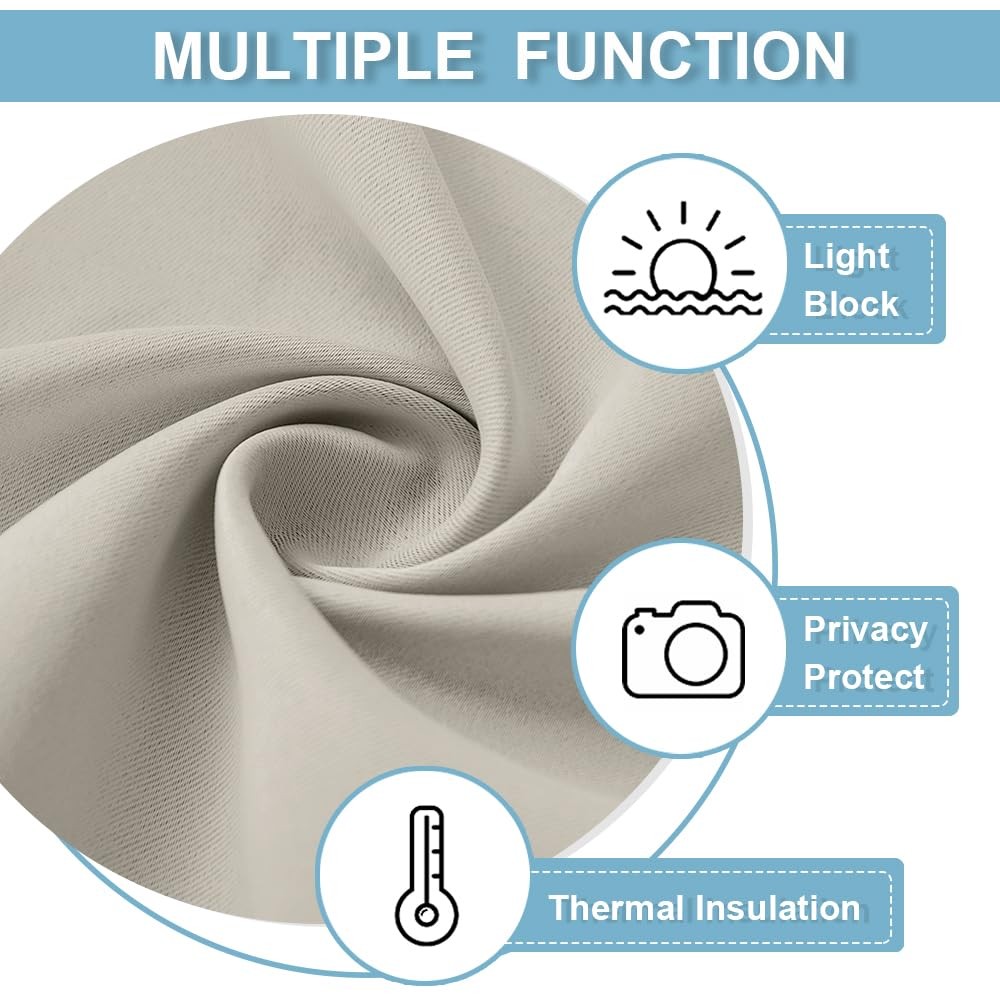 RYB HOME French Door Curtain Privacy Blackout Window Tie up Shades for Kitch…