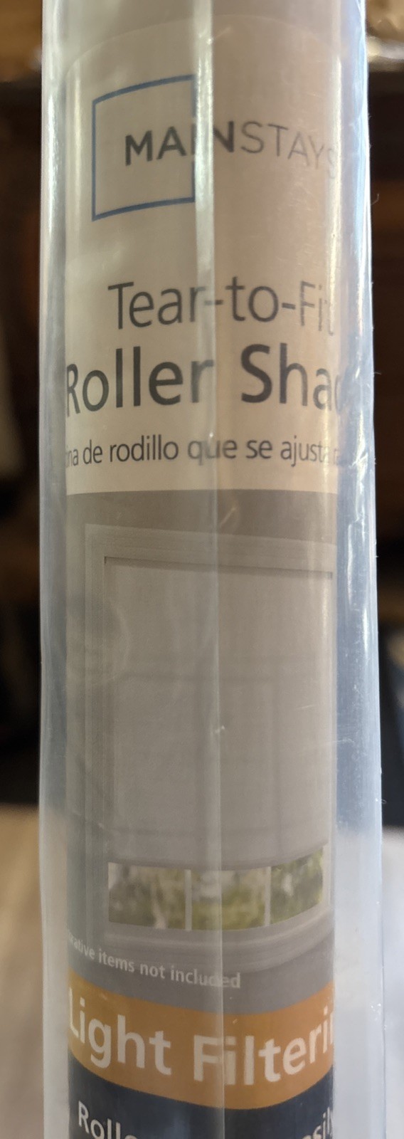 Mainstays Light Filtering, Tear to Fit Roller Shade 37-1/4″ x 72″, White