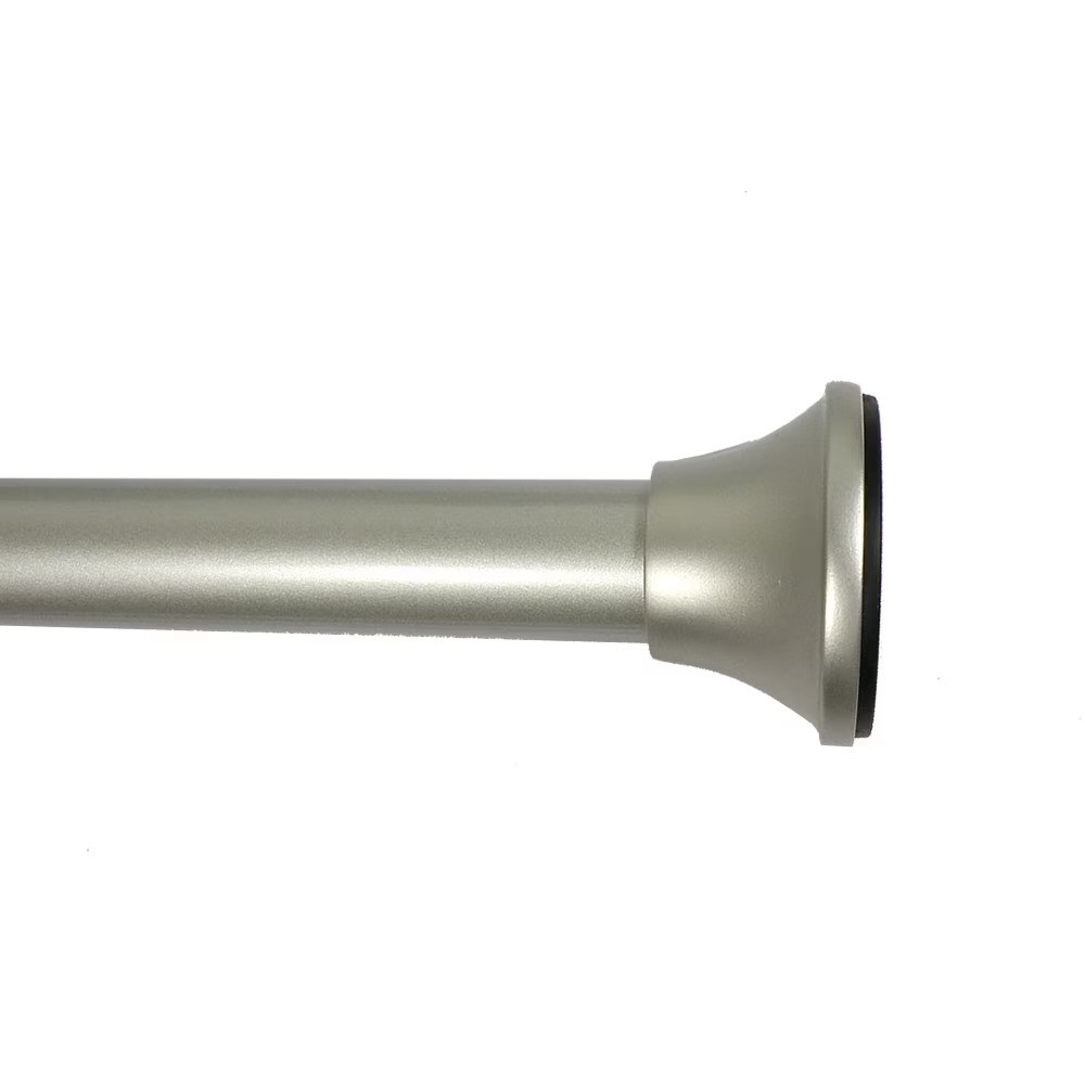 Adjustable Tension Curtain Rod Silver Finish 30 to 52 Inches Window Treatment No