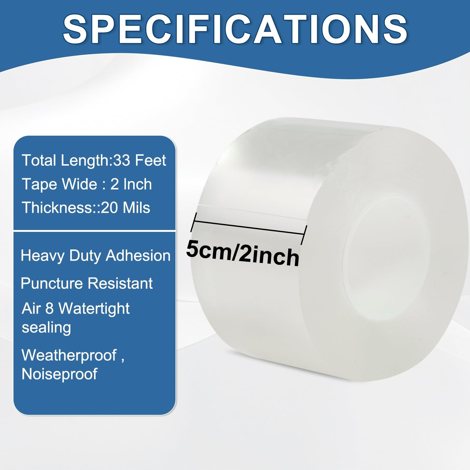 3× Cold Block Window Weather Sealing Tape Clear Insulation Caulk Doors Windows