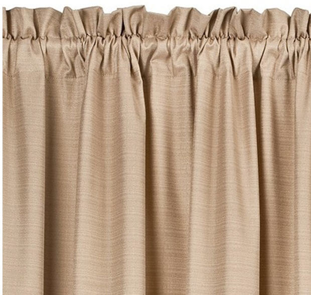 2 Panels – Eclipse BRAXTON Blackout Drapes – 63″ L KHAKI Tan Beige 🌟NEW🌟