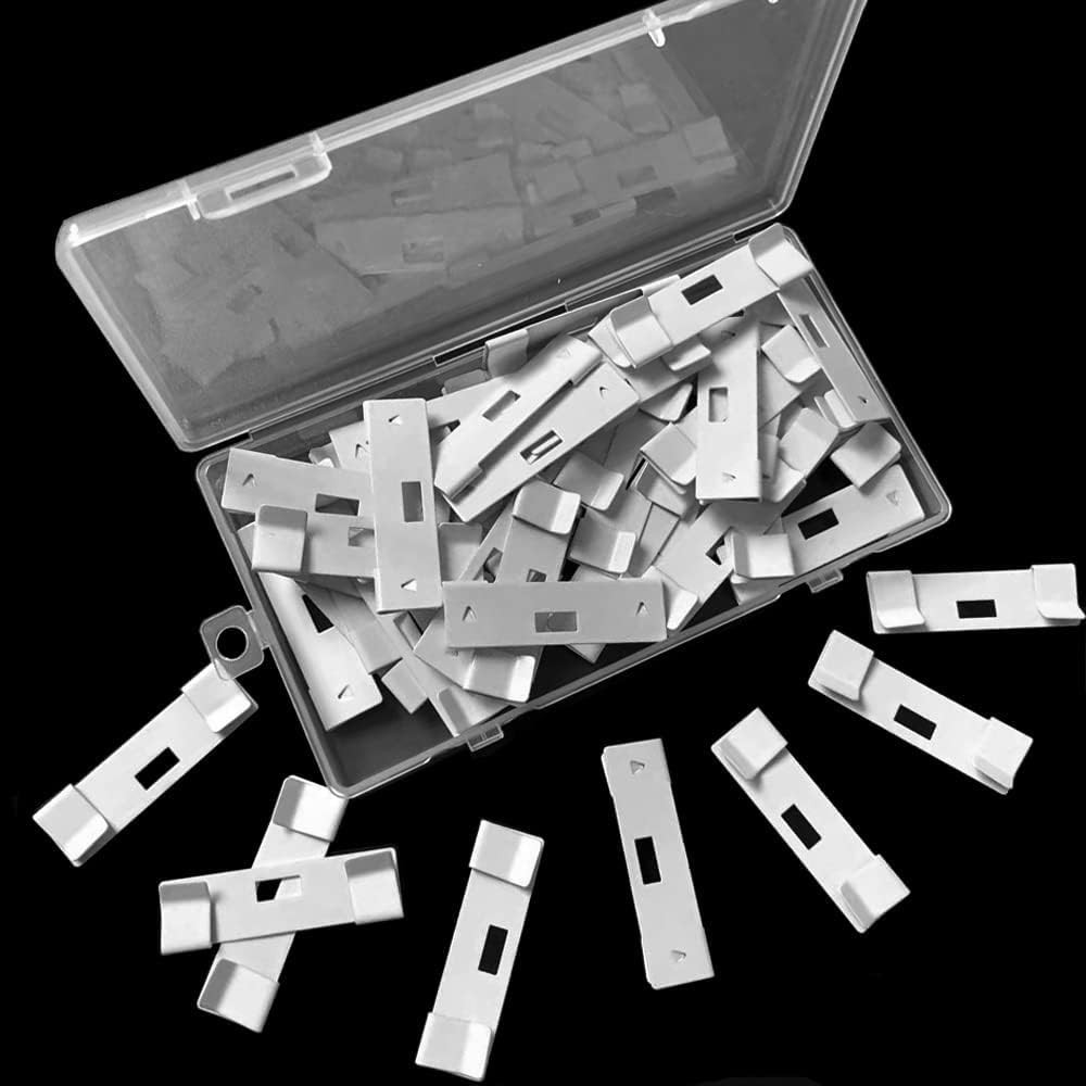 Vertical Blind Repair Vane Savers, 12PCS Metal One Size, White
