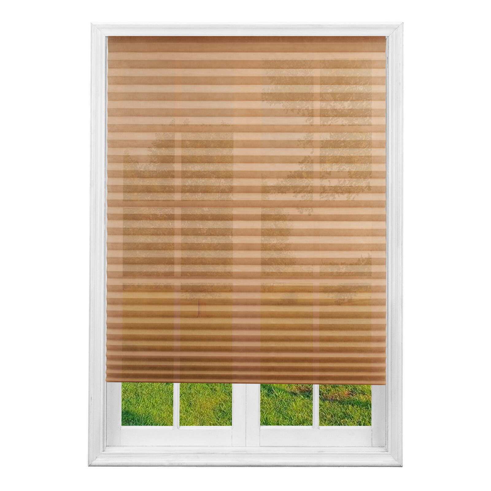 Window Shades Blinds Cordless Self Adhesive Temporary Pleated Paper Blinds Doors