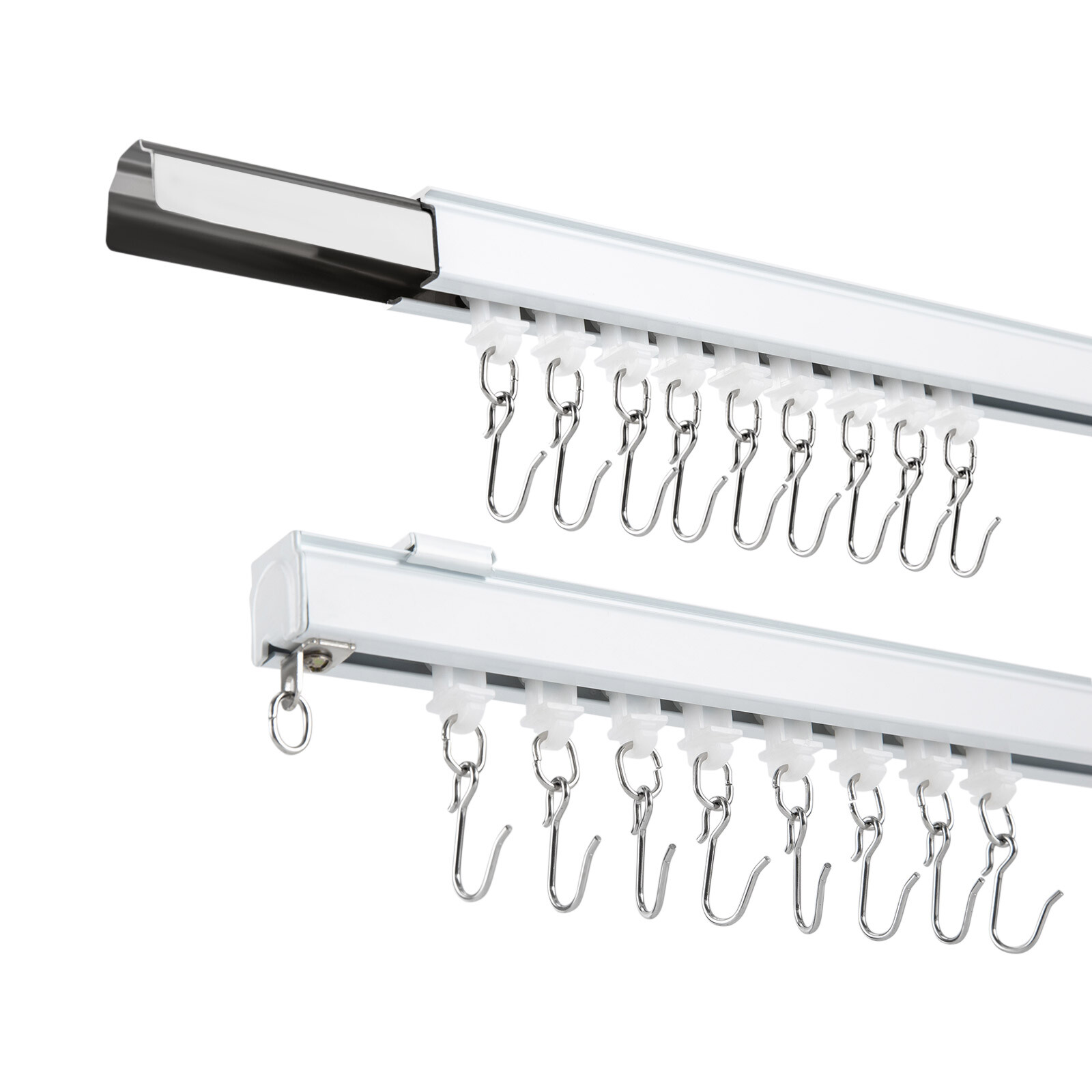 6ft-9ft Bendable Curtain Ceiling Rail Track with Hooks Curtain Rail System