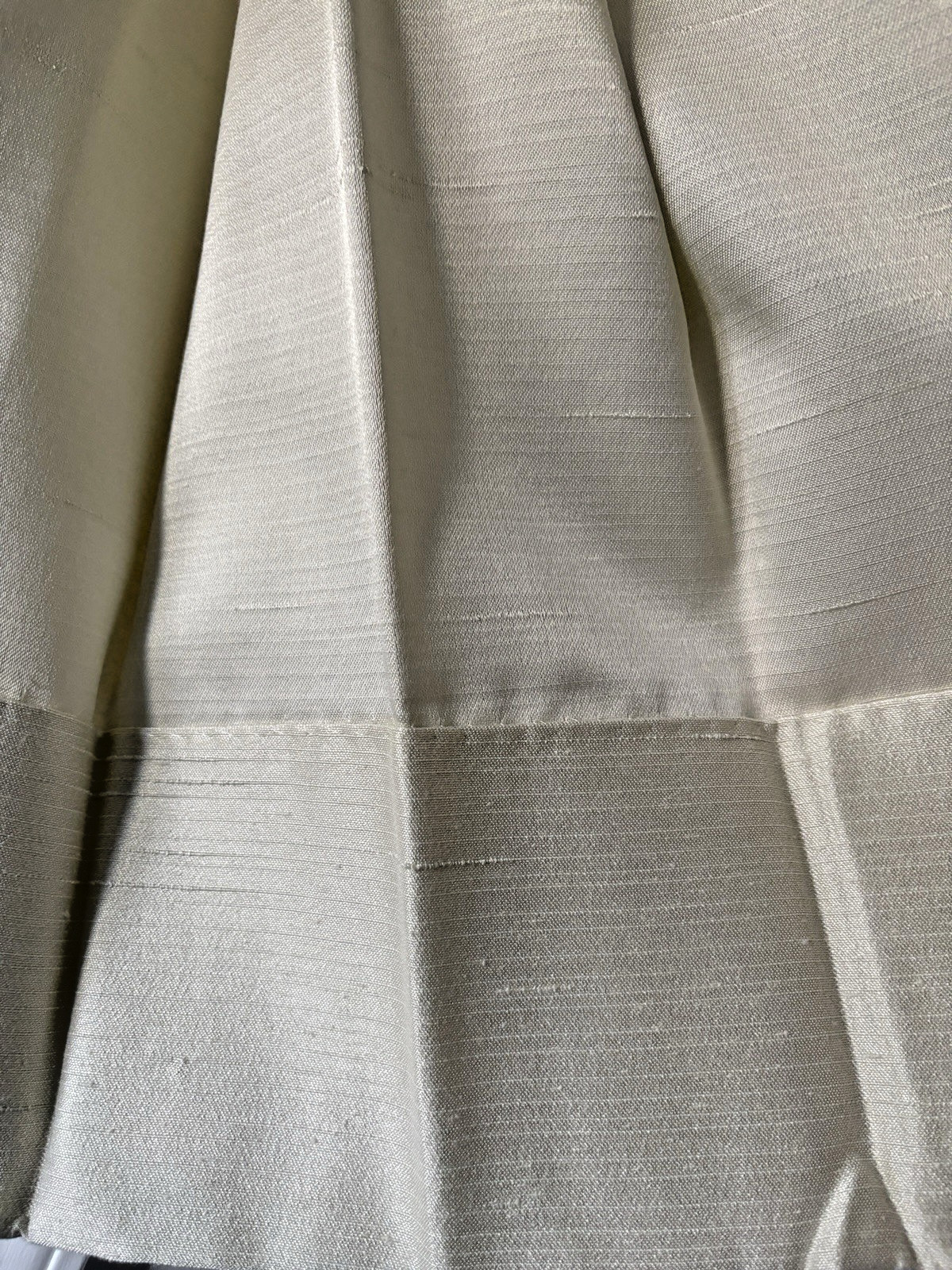 Pair Heavy White Textured Drapery Panels Set of 2 Custom Made USA 84” Long