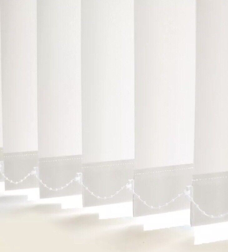 PREMIUM WHITE MADE TO MEASURE VERTICAL BLIND REPLACEMENT SLATS 89mm (3.5″) WIDE