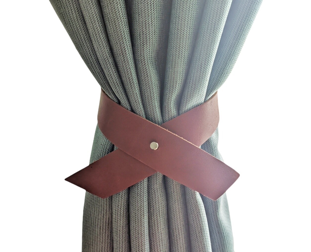 50cm Genuine Leather Curtain Tiebacks, Curtain Tie Backs, Brown Curtain Tiebacks