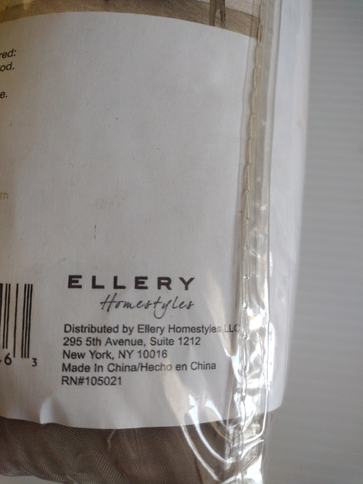 Ellery Homestyles Window Scarf Panel Victoria Taupe Crinkle Sheer 6 Yards Long