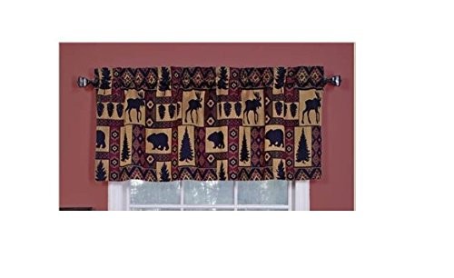 Cabin Pine Lodge Wildlife Window Valance for Any Room