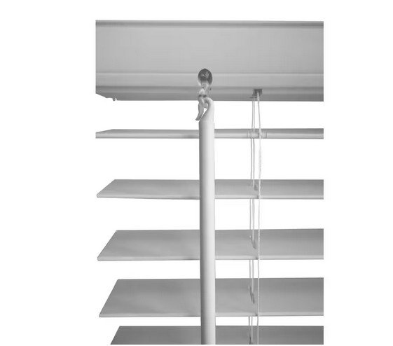 2 & 2.5 in. Cordless Faux Wood Blind Replacement Wand White Handle