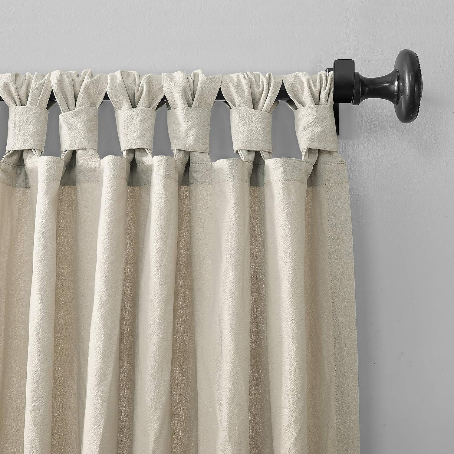 Washed Cotton Twist Tab Curtain, 52″ X 84″, Oatmeal