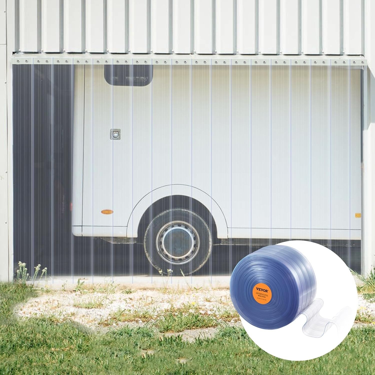Durable 150′ x 8” PVC Strip Curtain – Ideal for Commercial Freezers & Pet Doors