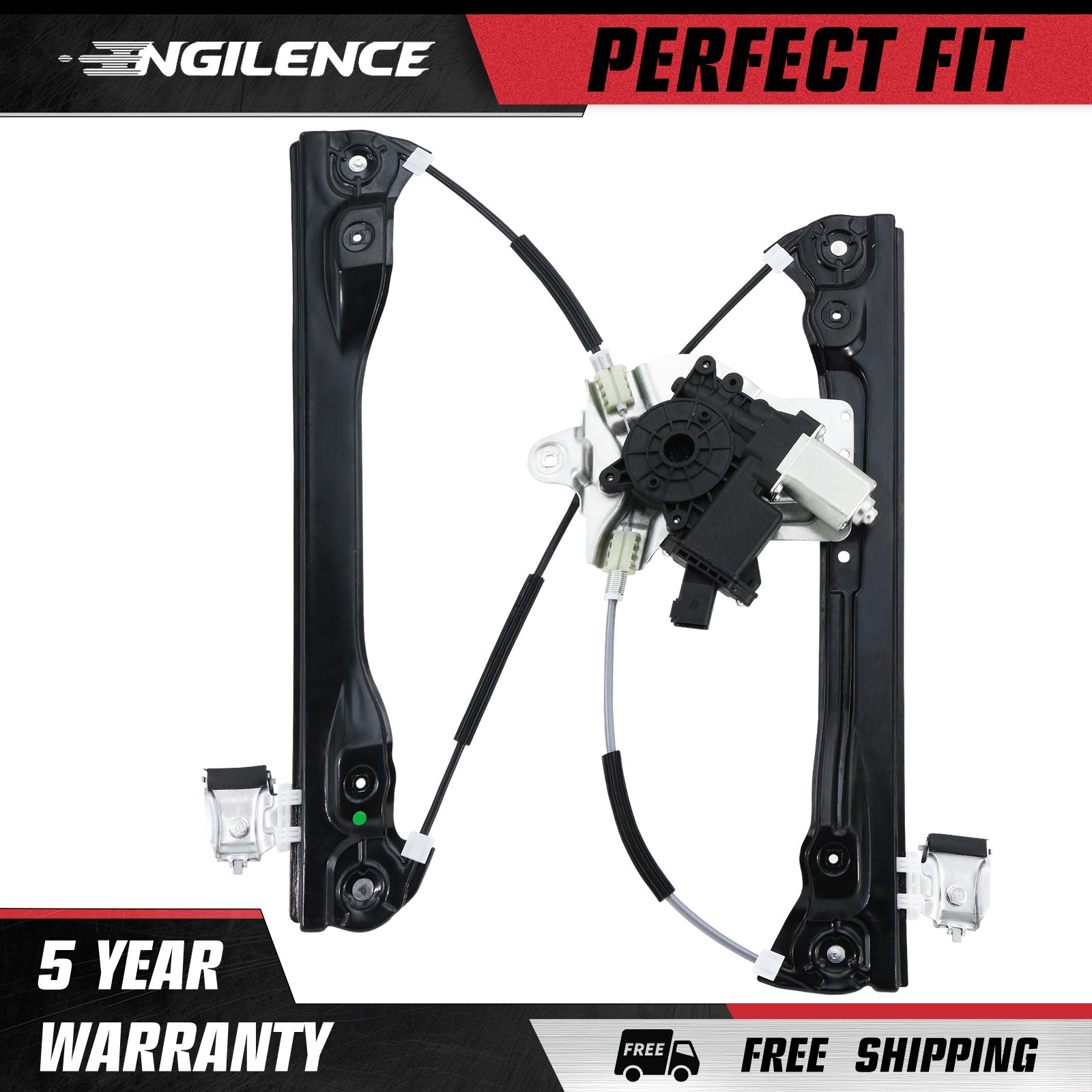Power Window Regulator w/Motor For 11-15 Chevy Cruze 4-Door L4 DOHC Front Left