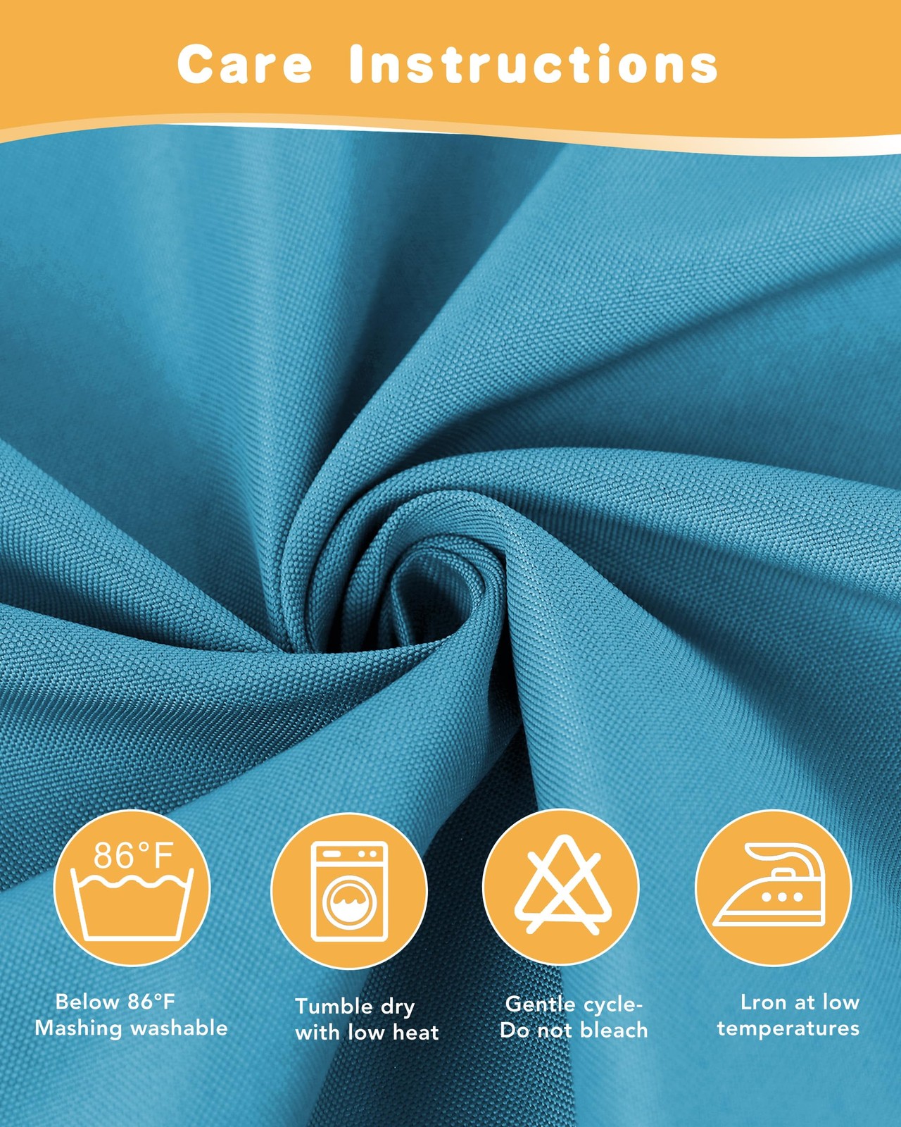 Waterproof Outdoor Curtains – 4 Panels 54×108 Inch Teal Grommet Privacy Curtains