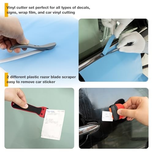 Vinyl Wrap Tool Car Wrap kit for Window Tint Film Installation, Include Heat