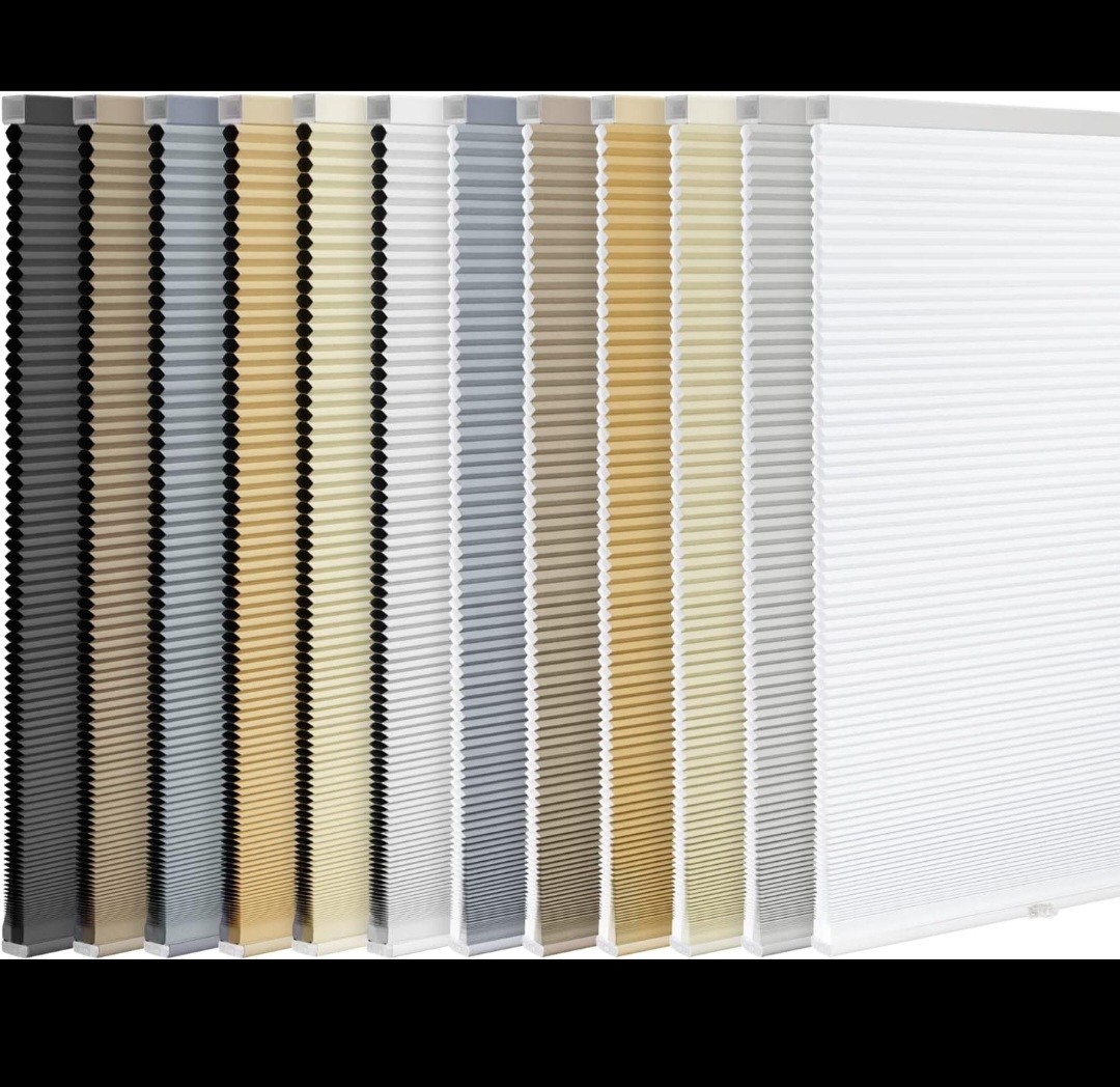 LazBlinds Cordless Cellular Shade Blackout Private Honeycomb 29” W 64” H Cream