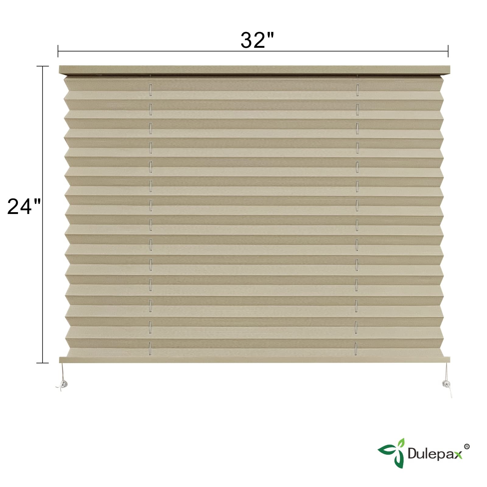 Dulepax RV Pleated Window Shade 32″ x 24″ Cappuccino Camper Motorhome
