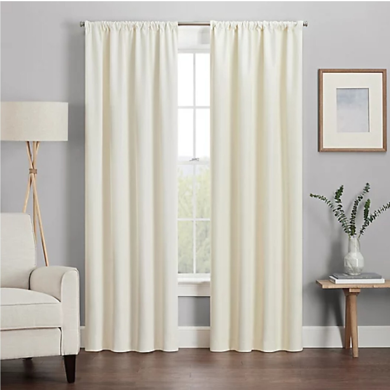 Eclipse Kendall Rod Pocket Blackout Window Panel 42 in W x 95 in L – Ivory