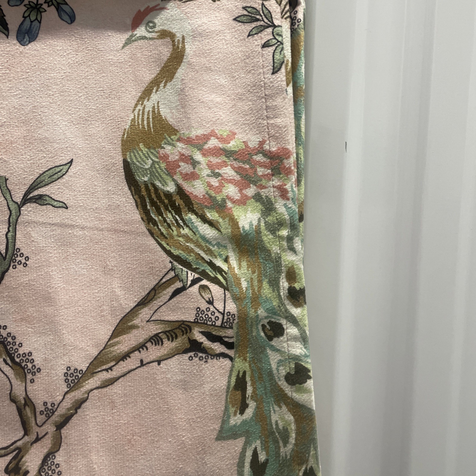 2 – Callisto Home Curtains PEACOCK Birds Floral Window Panels Drapes – 38 x 96”