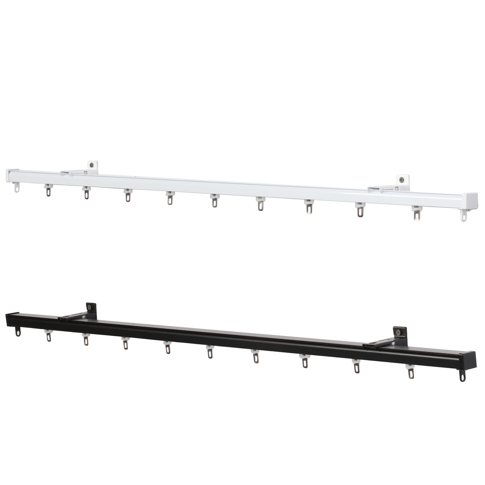 Heavy Duty Curtain Track System – 2M Silent Aluminum Rails Ceiling&Wall Mount