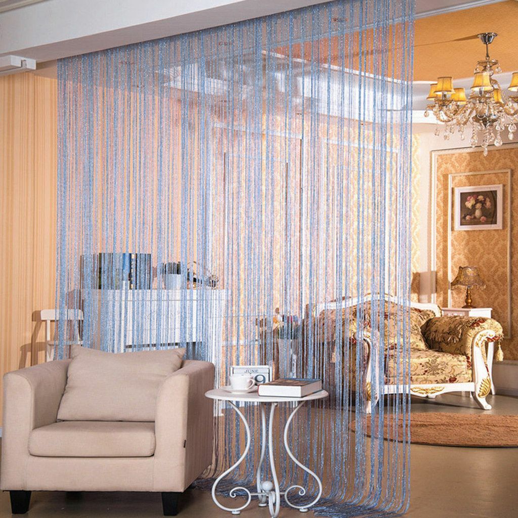 Door String Curtain Room Divider Panel Window Tassel Fringe Beads Fly Screen