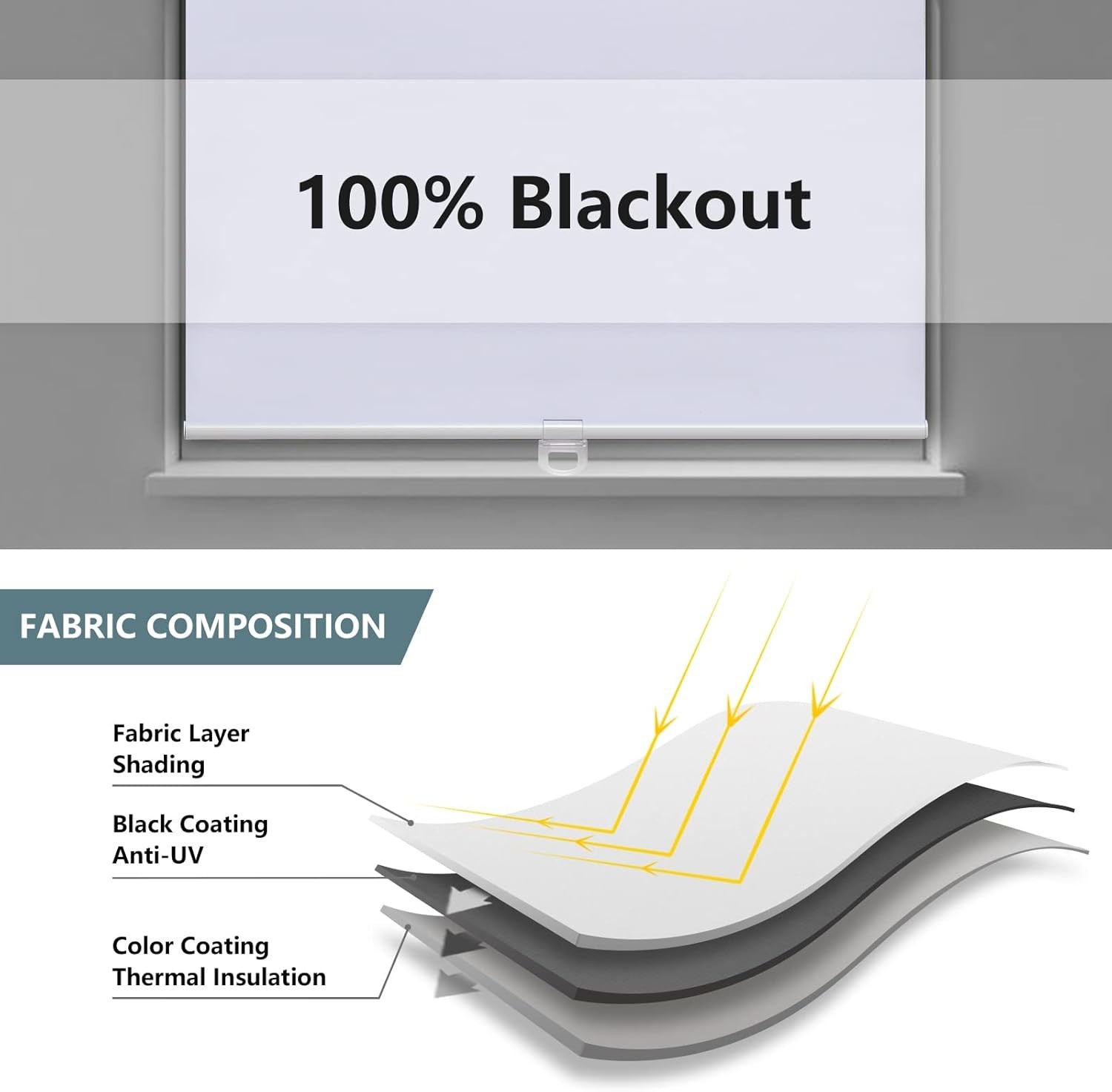 Elegant 23″ W x 72″ H Cordless Window Shades – Block UV & Light Effortlessly