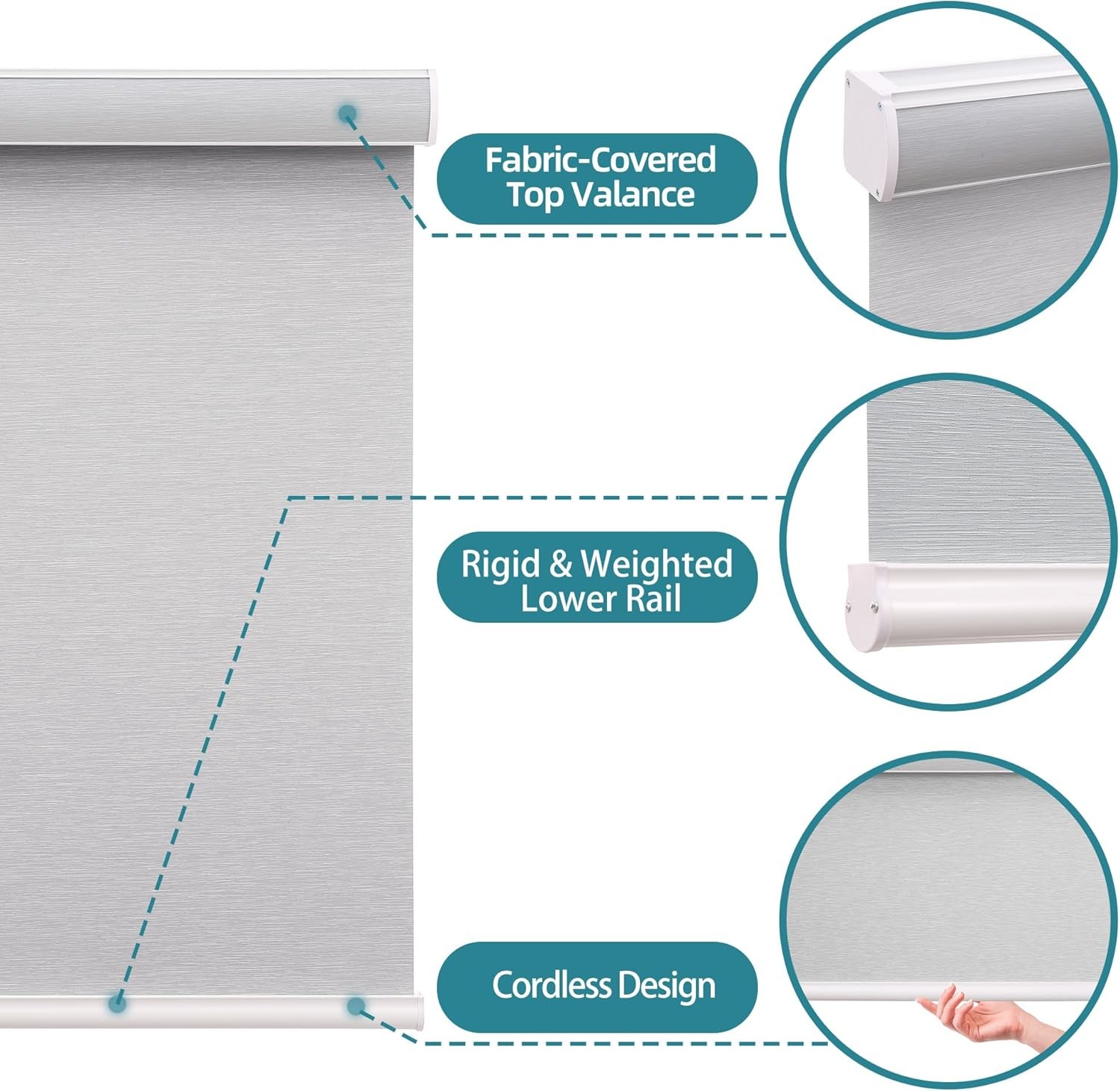 Changshade CUSTOM CUT Blackout Roller Shades Roller Blinds For Window