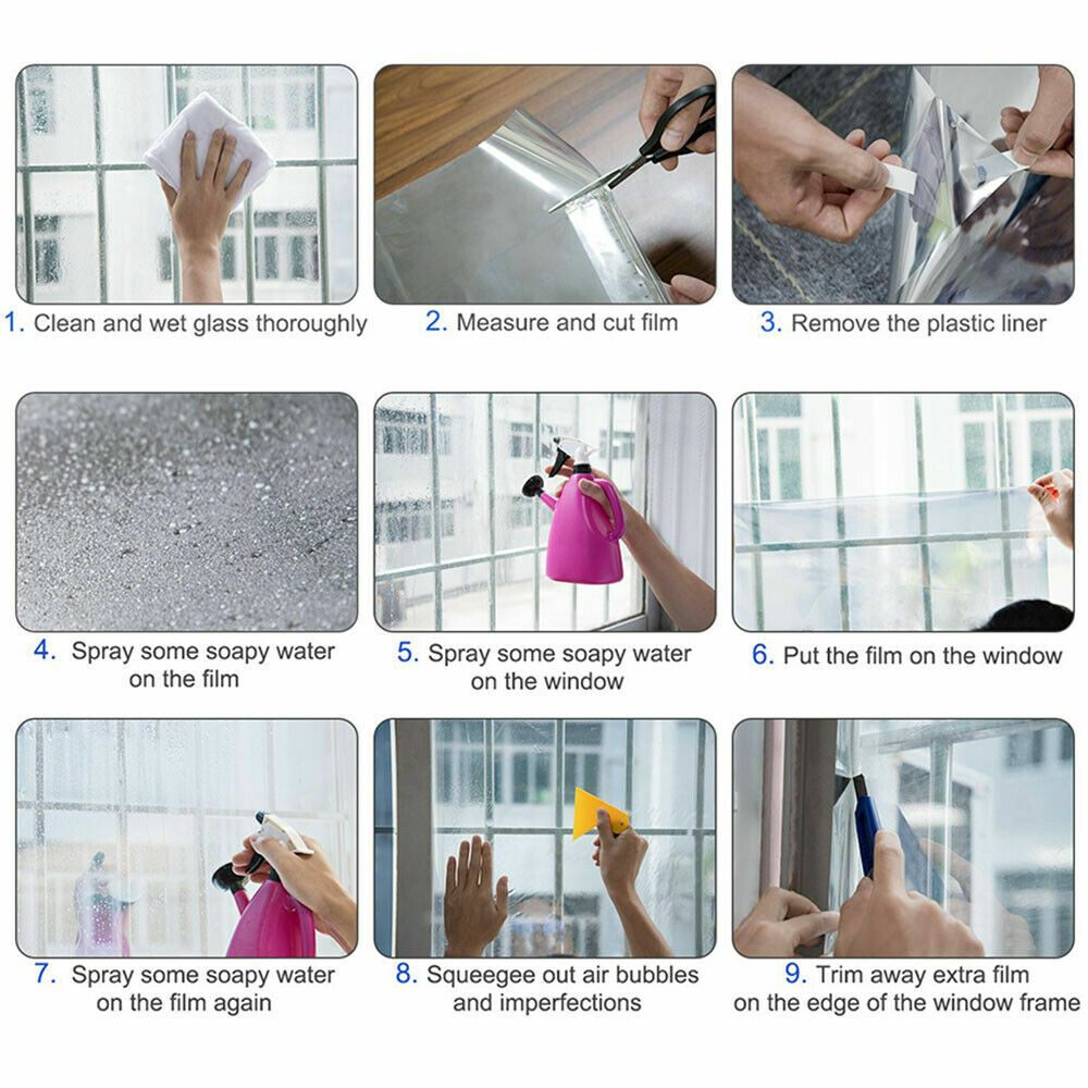 A4 Transparent Window Film Color Solar Tint Selfadhesive Stain Glass Decor Vinyl