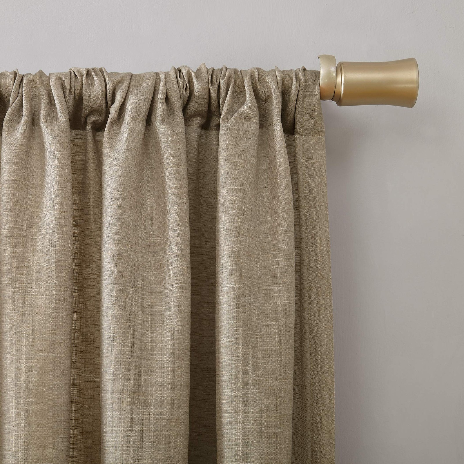 Amalfi Linen Blend Textured Semi-Sheer Rod Pocket Curtain Panel, 54″ x 95″, T…