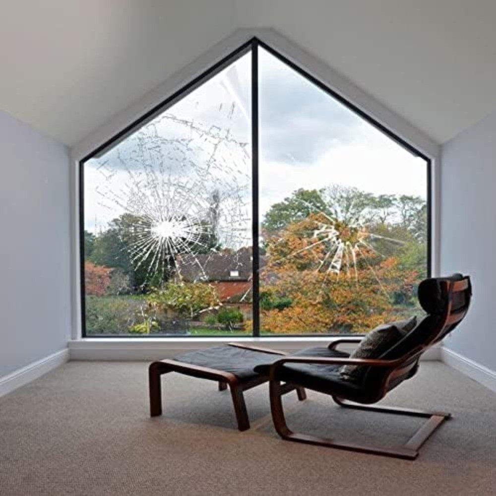 2MIL Clear Safety Window Film UV Blocking Security Window Glass Protection