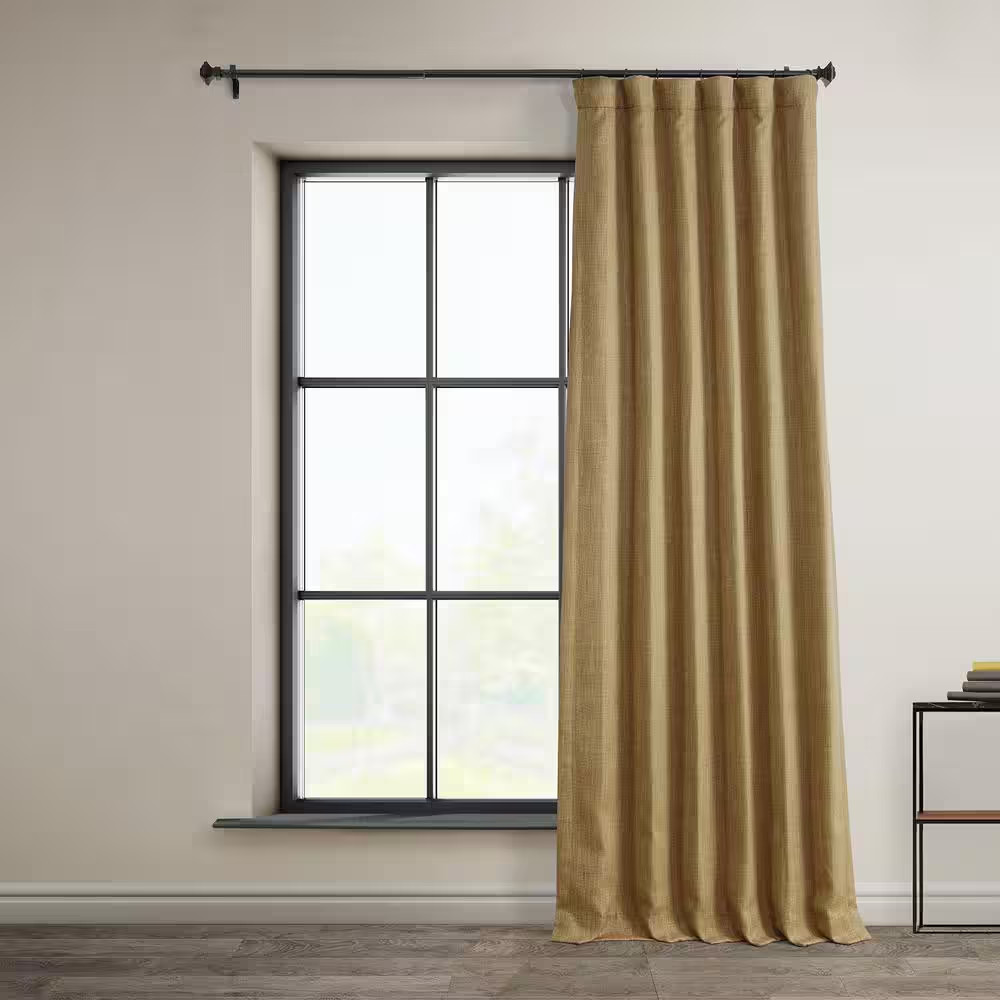 Butterscotch Solid Rod Pocket Room Darkening Curtain – 50 In. W X 108 In. L (1 P
