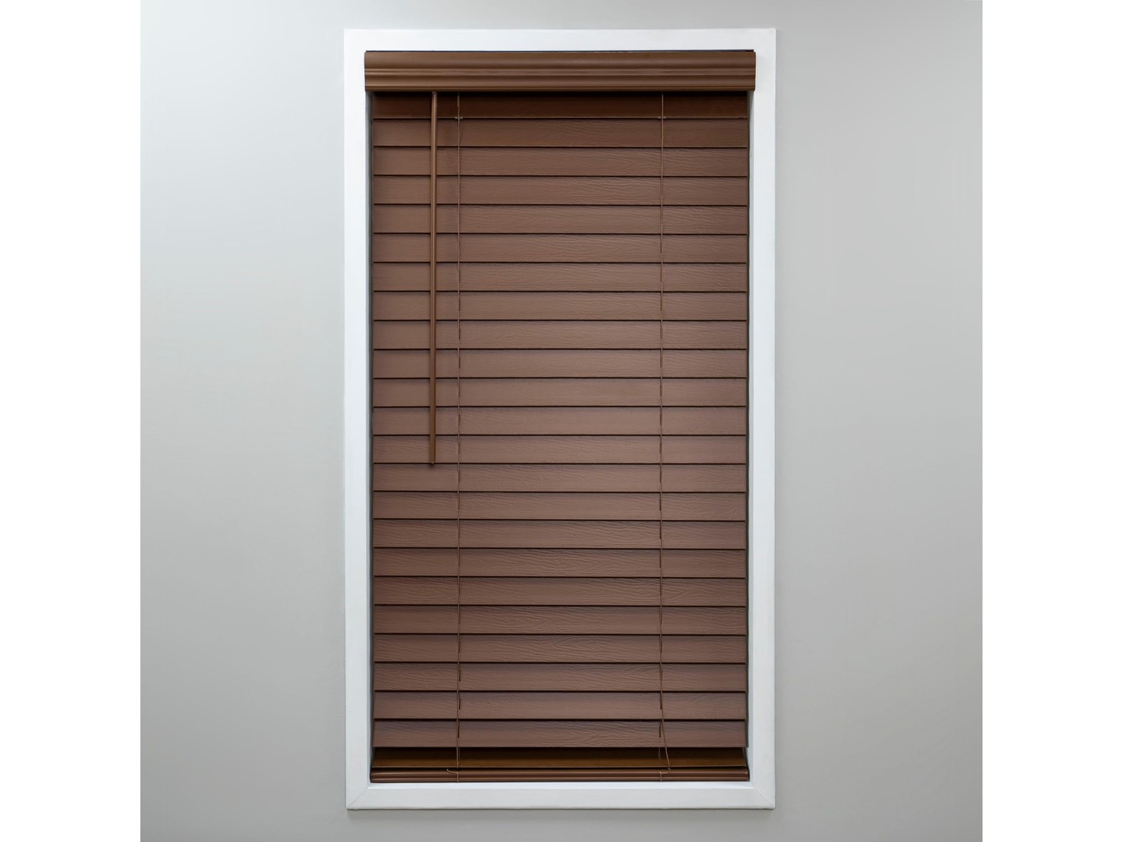 Eclipse 2In. Faux Wood Blinds 69W X 64L In Dark Oak – Blinds Certified