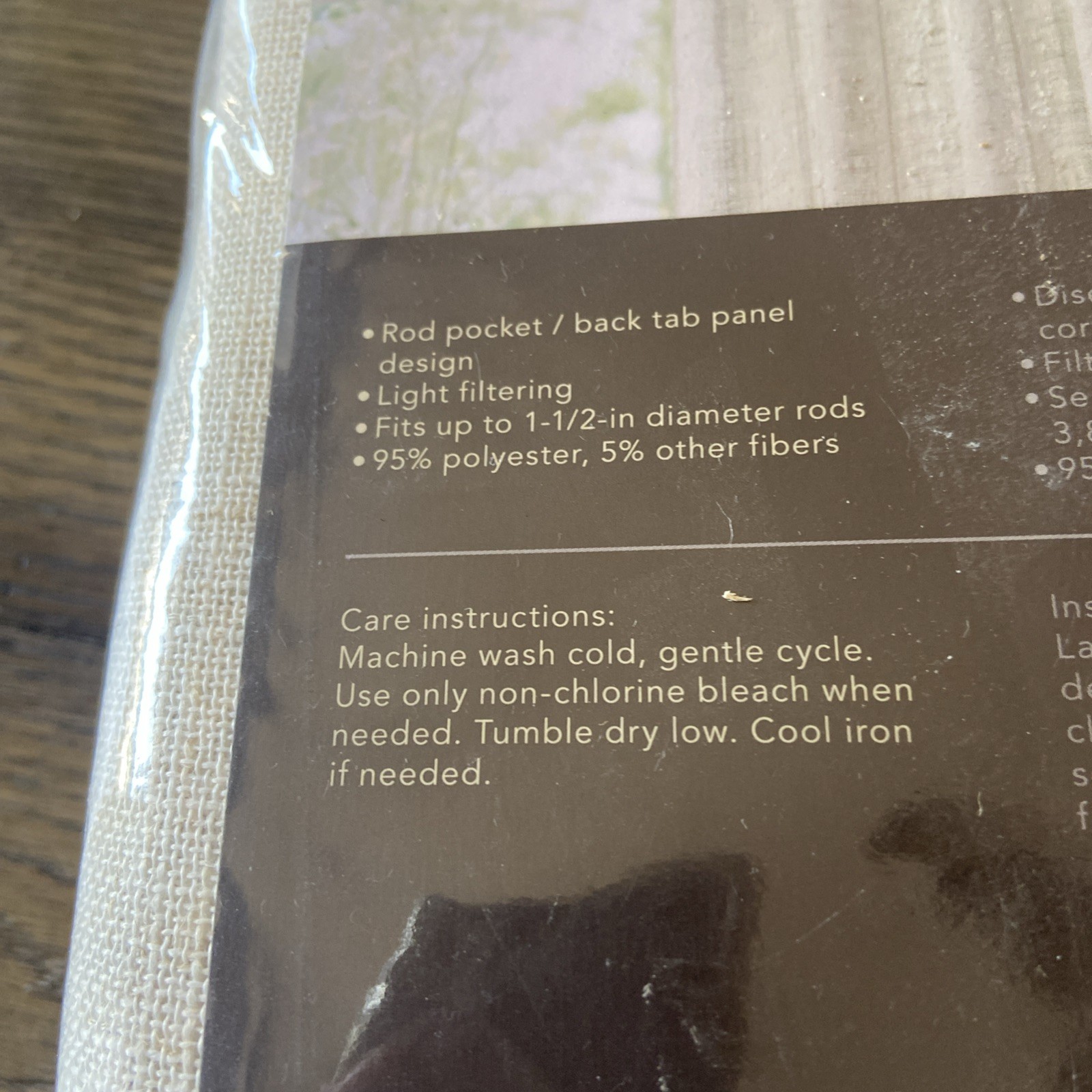Allen + Roth Ryder 50″ x 84″ Rod Pocket Back Tab Panel {B4}