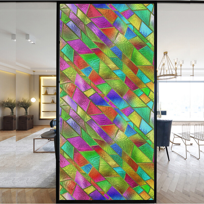 Static Cling Privacy Window Film PVC Vinyl Geometric Sticker Glass sticker