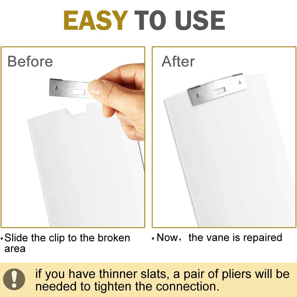 Vertical Blind Repair Vane Savers, Electroplated One Size, White